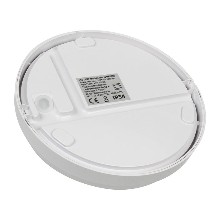 MCE342 W 1100lm 15W IP54 Maclean Energy Lámpara LED de pared y techo, color blanco natural (4000K)