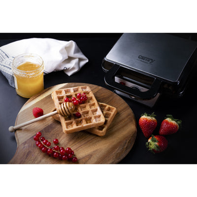 A máquina de waffles de 1600 W assa 2 waffles XXL ao mesmo tempo Camry CR 3046