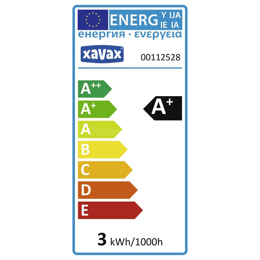 Lâmpada LED de baixo consumo E14 branco quente 3W 3kWh/1000h