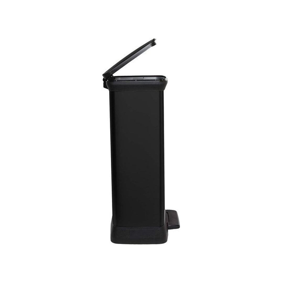 Papelera metálica con pedal CURVER DECO BIN 50L - color negro