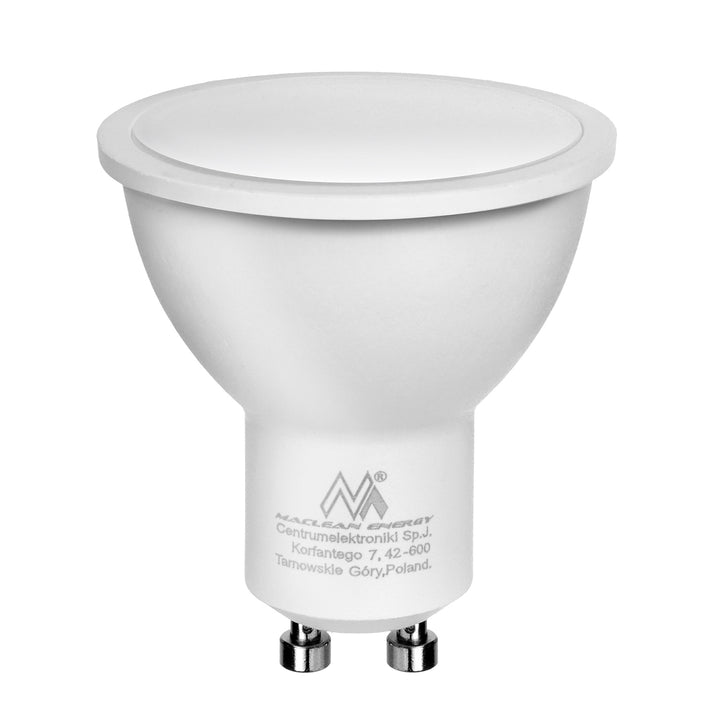 Lâmpada LED GU10 5W branco quente 3000K, 220-240V ~, 50 / 60Hz, 400 lumens Maclean Energy MCE435 WW