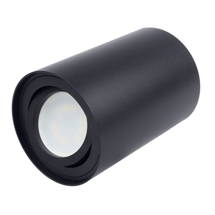 Spot de teto ajustável com casquilho GU10 para lâmpadas LED e halógenas até 40W para montagem saliente, branco, 80x115mm, alumínio MCE422 B