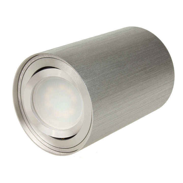 Spot de teto ajustável com casquilho GU10 para lâmpadas LED e halógenas até 40W para montagem saliente, branco, 80x115mm, alumínio MCE422 C/M