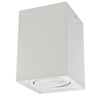 Luminária halógena embutida em holofote GU10, branca, 80x80x115mm, quadrada, alumínio MCE426 W