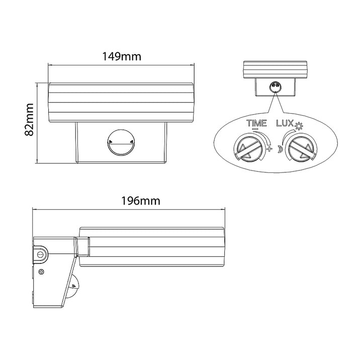 Aplique LED con sensor de movimiento PIR, sensor crepuscular, aplique para exterior, iluminación interior / exterior IP65 4000K blanco neutro (20W (1700lm)) Maclean MCE365