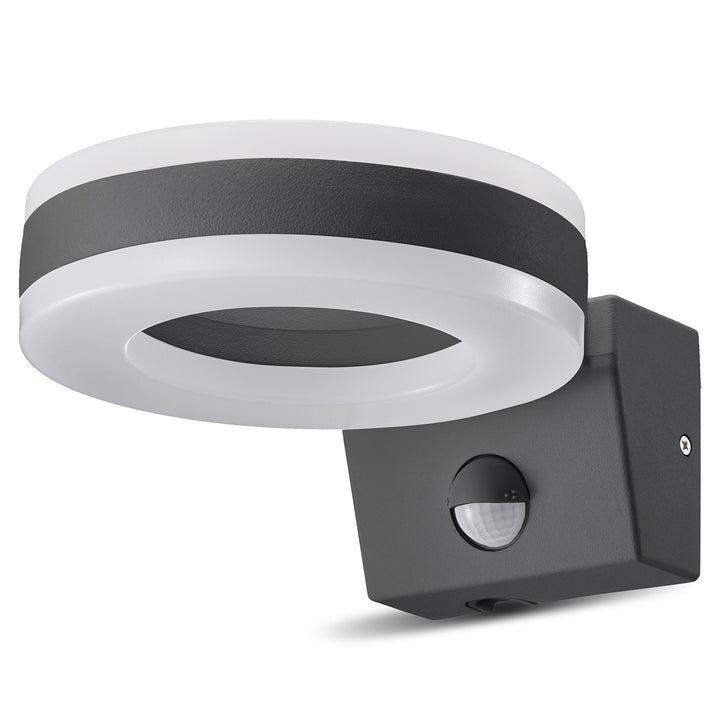 Aplique LED con sensor de movimiento PIR, sensor crepuscular, aplique para exterior, iluminación interior / exterior IP65 4000K blanco neutro (20W (1700lm)) Maclean MCE365