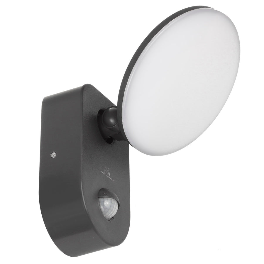 Aplique LED com sensor de movimento PIR, sensor crepuscular, luz exterior, aplique Iluminação interior/exterior IP65 4000K branco neutro 15W, 1100lm Maclean MCE367