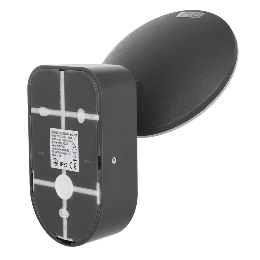 Aplique LED com sensor de movimento PIR, sensor crepuscular, luz exterior, aplique Iluminação interior/exterior IP65 4000K branco neutro 15W, 1100lm Maclean MCE367