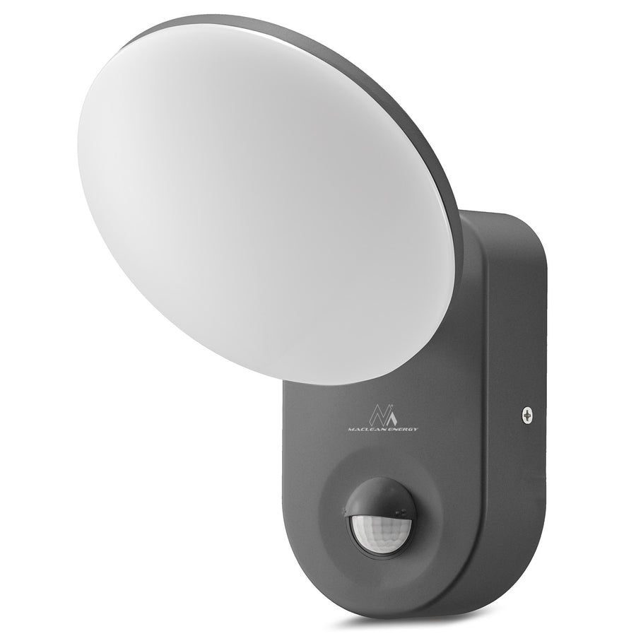 Aplique LED com sensor de movimento PIR, sensor crepuscular, luz exterior, aplique Iluminação interior/exterior IP65 4000K branco neutro 15W, 1100lm Maclean MCE367