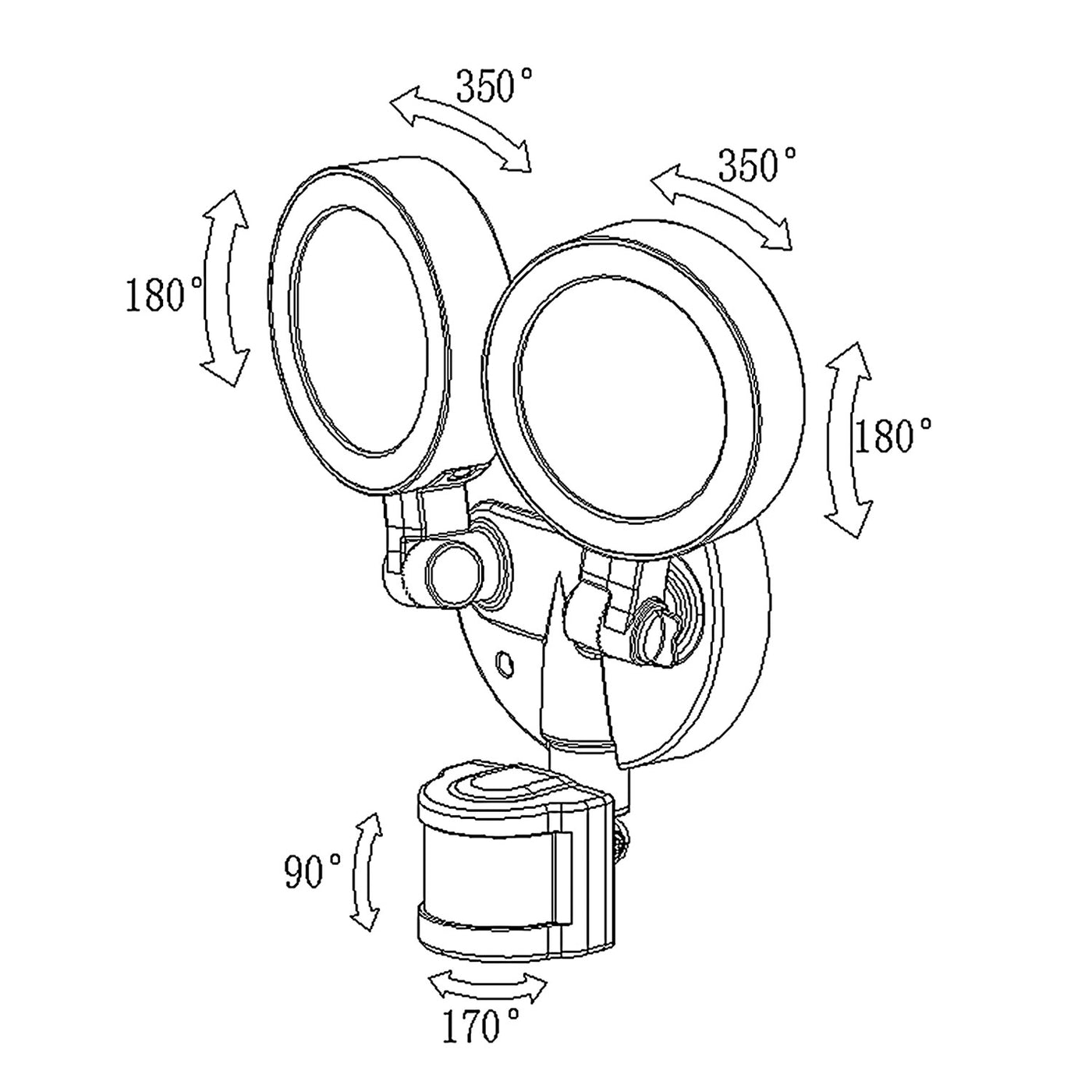 Aplique LED con sensor de movimiento PIR, sensor crepuscular, aplique –  Euroelectronics ES