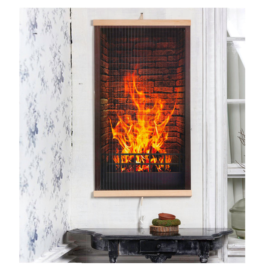 Aquecedor infravermelho - Painel de aquecimento flexível de 430 W com controlador TRIO Design 1 lareira, dimensões 100x57 cm