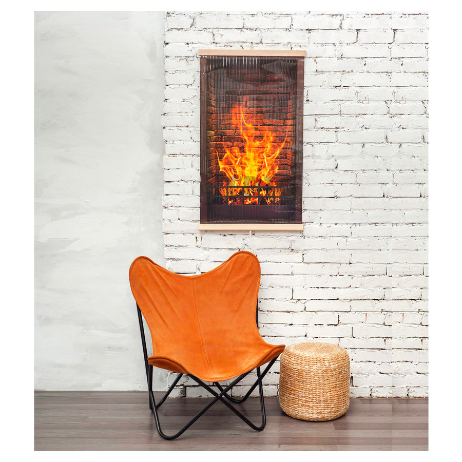 Aquecedor infravermelho - Painel de aquecimento flexível de 430 W com controlador TRIO Design 1 lareira, dimensões 100x57 cm