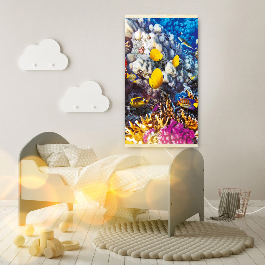 Aquecedor infravermelho - Painel de aquecimento flexível de 430 W com controlador TRIO Design 1 lareira, dimensões 100x57 cm