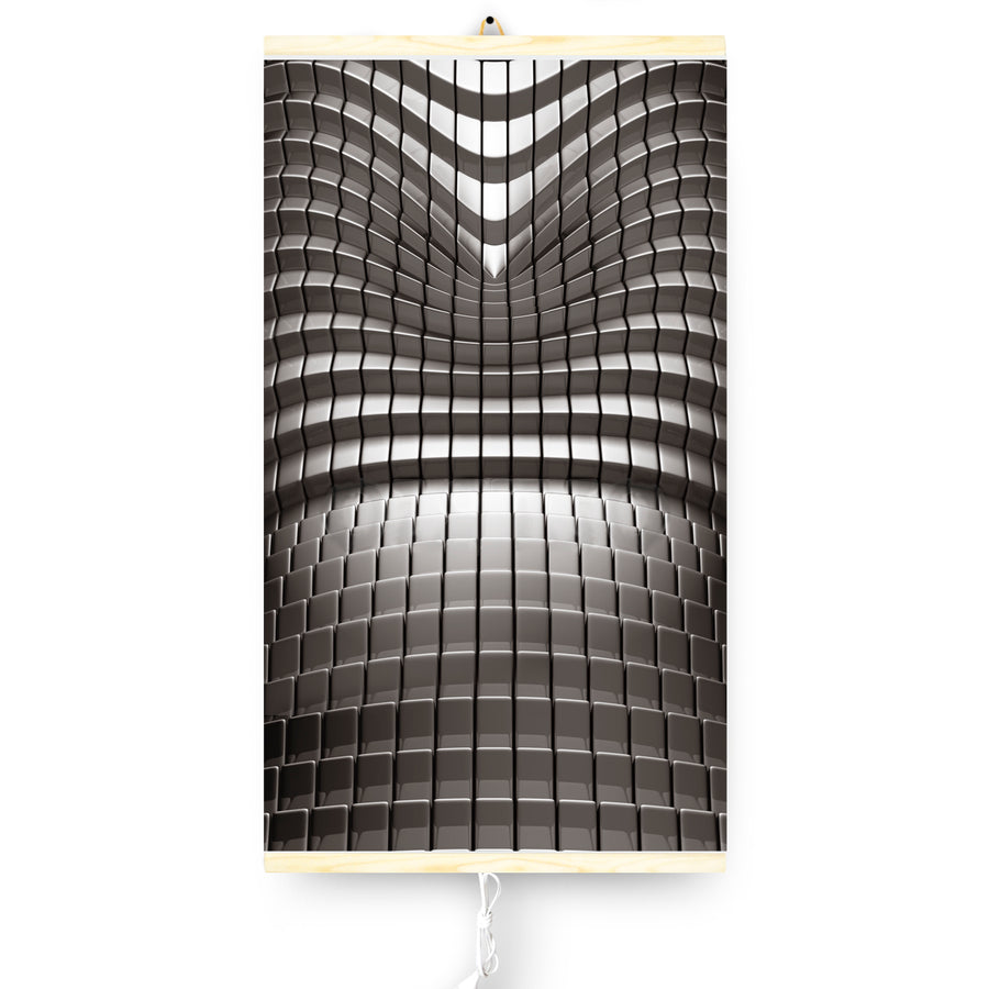 Aquecedor infravermelho - Painel de aquecimento flexível de 430 W com controlador TRIO, design abstrato 7, dimensões 100 x 57 cm