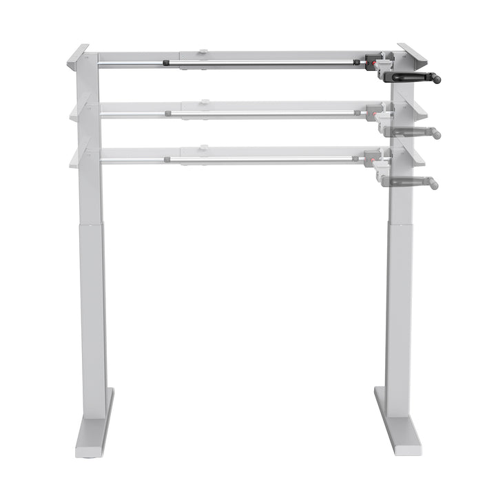 Escritorio Ergo Office, regulación manual de altura, máx. 70 kg, altura máx. 130 cm, sin tablero, blanco, ER-402 W