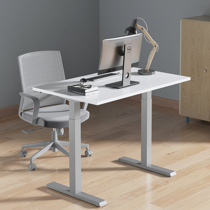 Escritorio Ergo Office, regulación manual de altura, máx. 70 kg, altura máx. 130 cm, sin tablero, blanco, ER-402 W