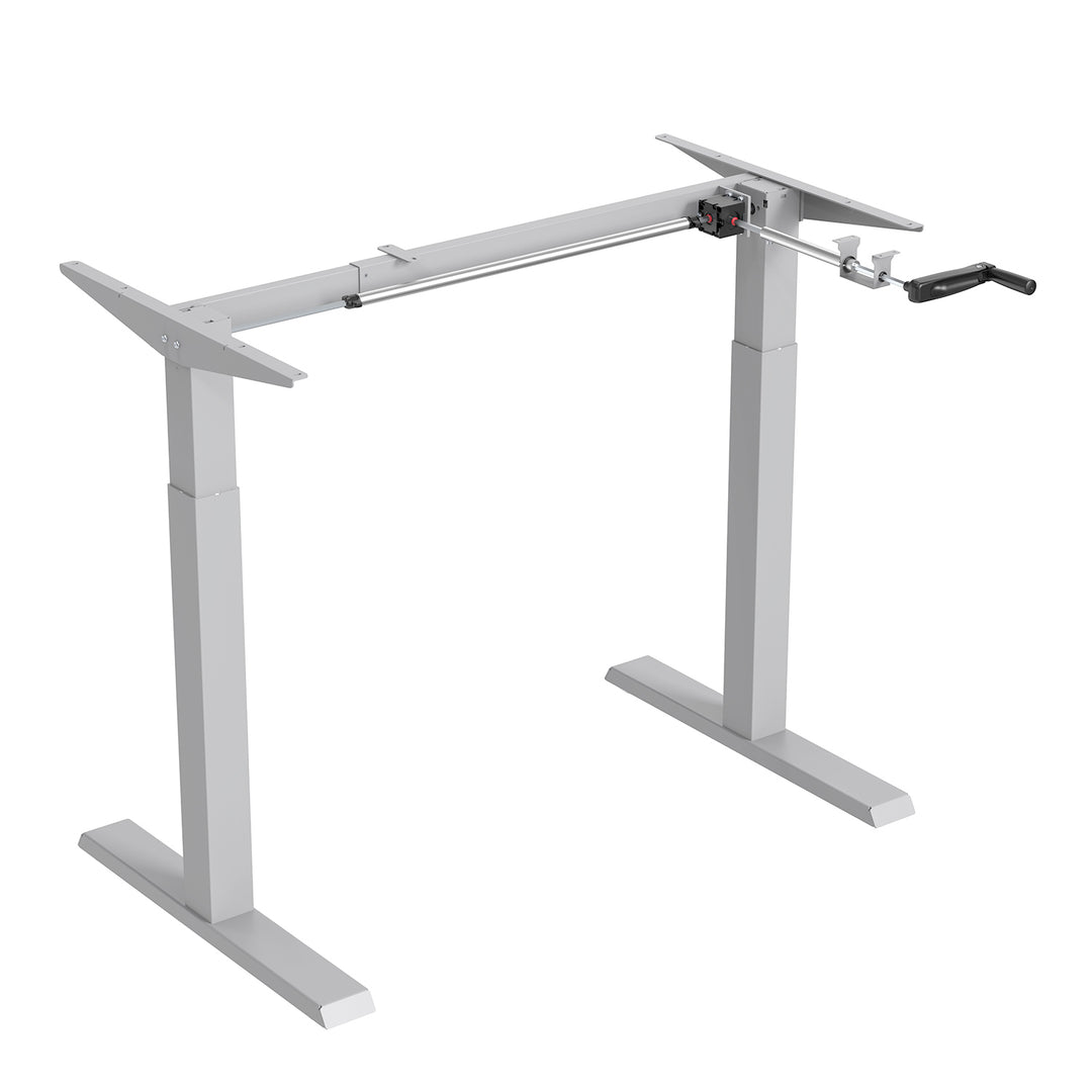 Escritorio Ergo Office, regulación manual de altura, máx. 70 kg, altura máx. 130 cm, sin tablero, blanco, ER-402 W