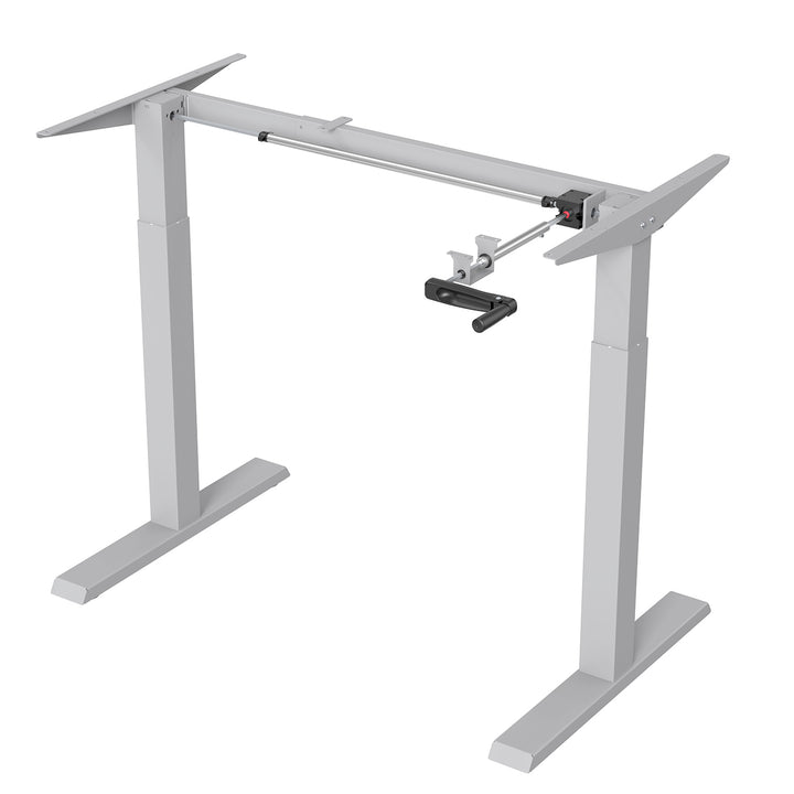 Escritorio Ergo Office, regulación manual de altura, máx. 70 kg, altura máx. 130 cm, sin tablero, blanco, ER-402 W