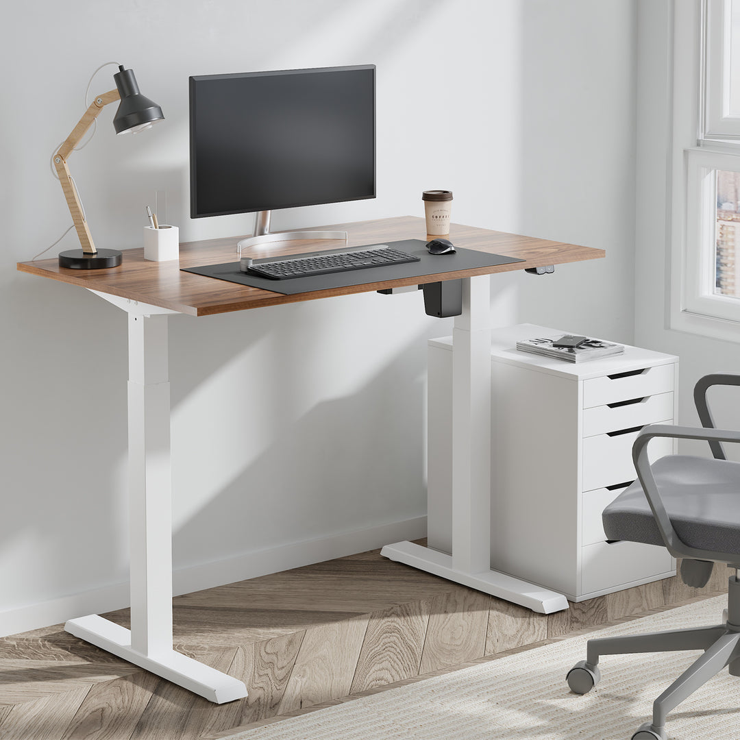 Mesa elétrica Ergo Office com altura regulável, altura máxima 123cm, altura máx. - 70 kg, sem placa, branco, ER-403W