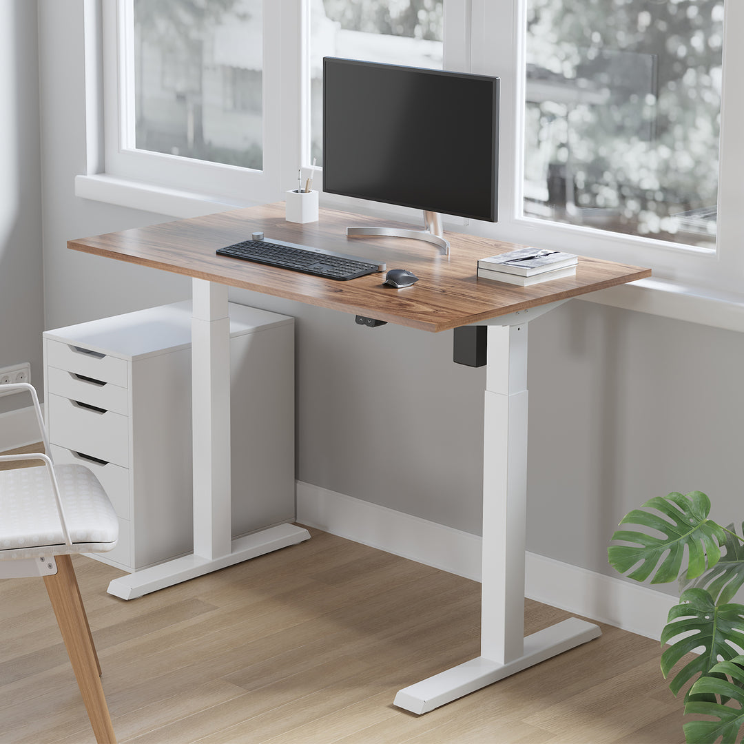 Mesa elétrica Ergo Office com altura regulável, altura máxima 123cm, altura máx. - 70 kg, sem placa, branco, ER-403W