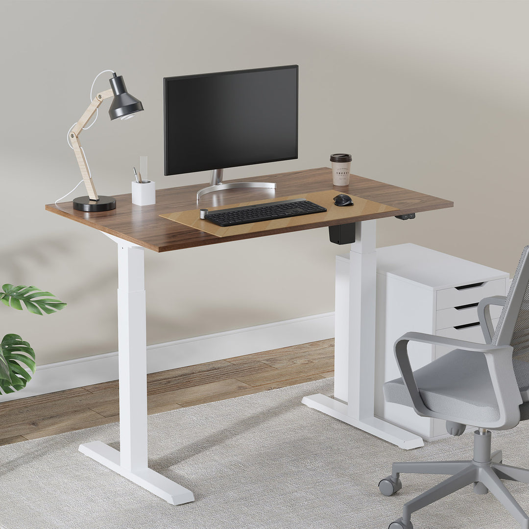 Mesa elétrica Ergo Office com altura regulável, altura máxima 123cm, altura máx. - 70 kg, sem placa, branco, ER-403W