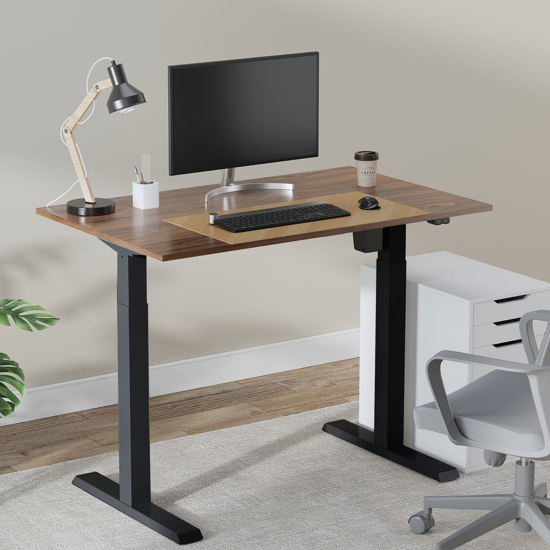 Mesa elétrica Ergo Office com altura regulável, altura máxima 123cm, altura máx. - 70 kg, sem prancha, preto, ER-403B