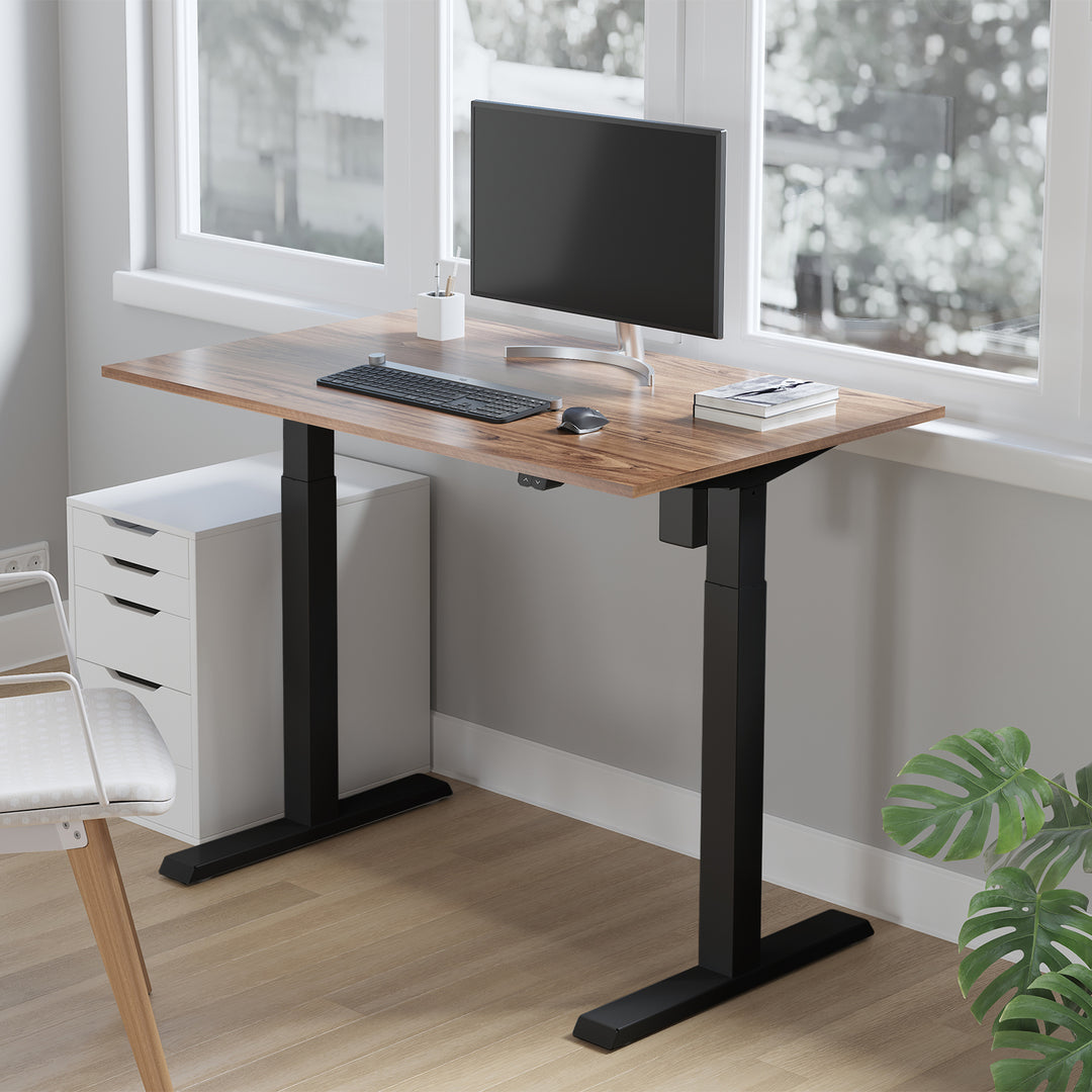 Mesa elétrica Ergo Office com altura regulável, altura máxima 123cm, altura máx. - 70 kg, sem prancha, preto, ER-403B