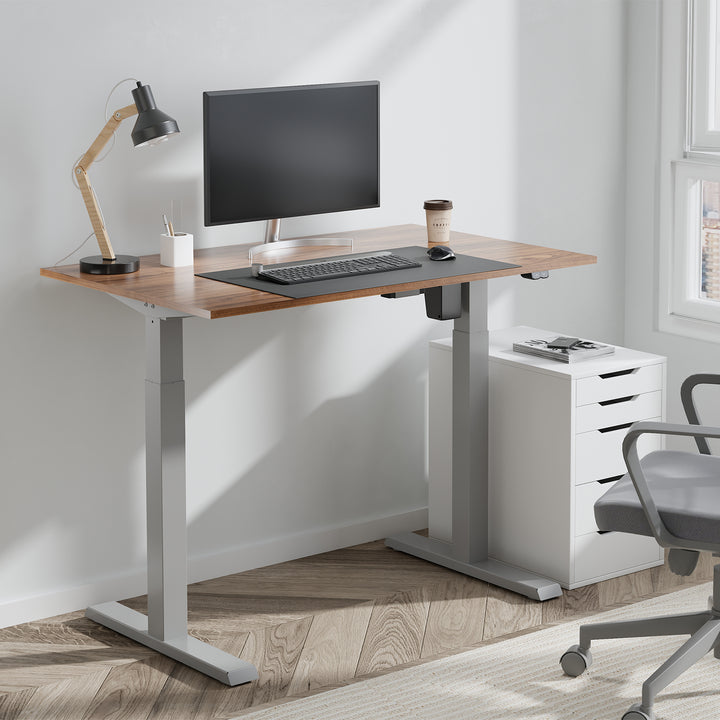 Mesa elétrica Ergo Office com altura regulável, máx. 123 cm, máx. - 70 kg, sem prancha, cinza, ER-403G