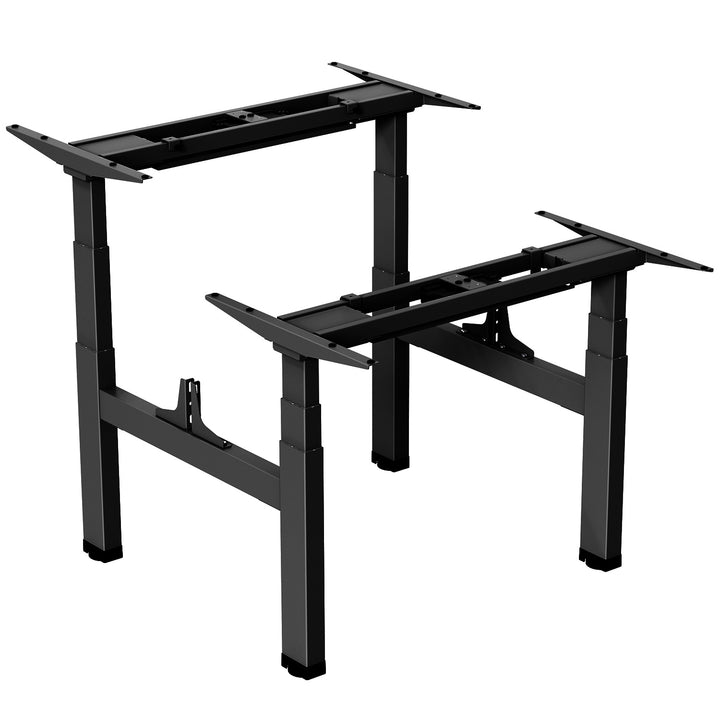 Mesa elétrica Ergo Office com altura dupla ajustável, altura máxima 128cm, máximo 125kg x2, sem suporte (2 peças), preto, ER-404B