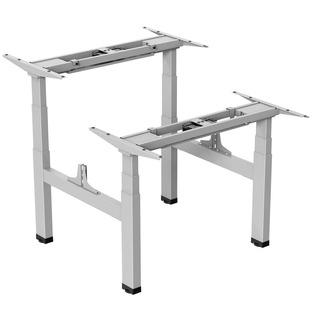 Mesa elétrica Ergo Office com altura dupla ajustável, altura máxima 128cm, máximo 125kg x2, sem suporte (2 peças), cinza, ER-404G