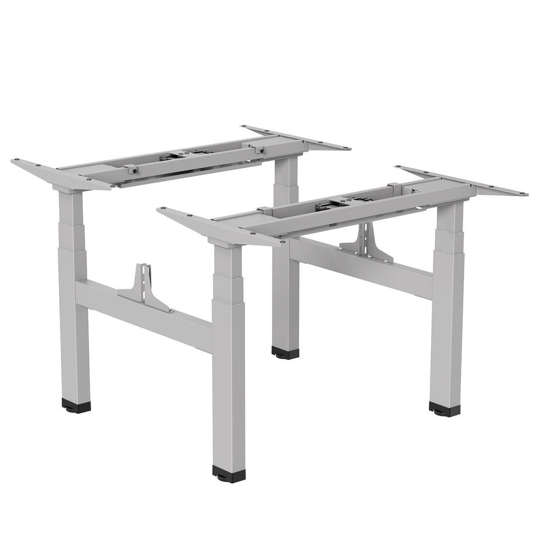 Mesa elétrica Ergo Office com altura dupla ajustável, altura máxima 128cm, máximo 125kg x2, sem suporte (2 peças), cinza, ER-404G