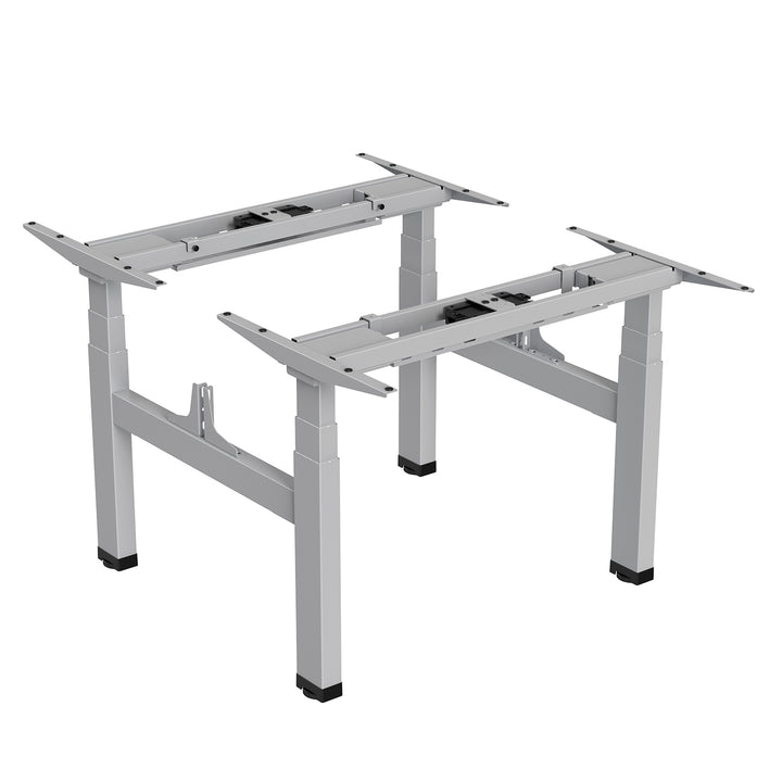 Mesa elétrica Ergo Office com altura dupla ajustável, altura máxima 128cm, máximo 125kg x2, sem suporte (2 peças), cinza, ER-404G