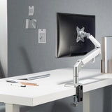 Soporte de monitor con muelle de gas Soporte de mesa Brazo de monitor Giratorio Inclinable Gira 13"-32" hasta 9kg VESA 75x75 100x100 (Gris)