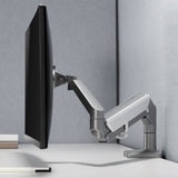 Soporte de monitor con muelle de gas Soporte de mesa Brazo de monitor Giratorio Inclinable Gira 13"-32" hasta 9kg VESA 75x75 100x100 (Gris)