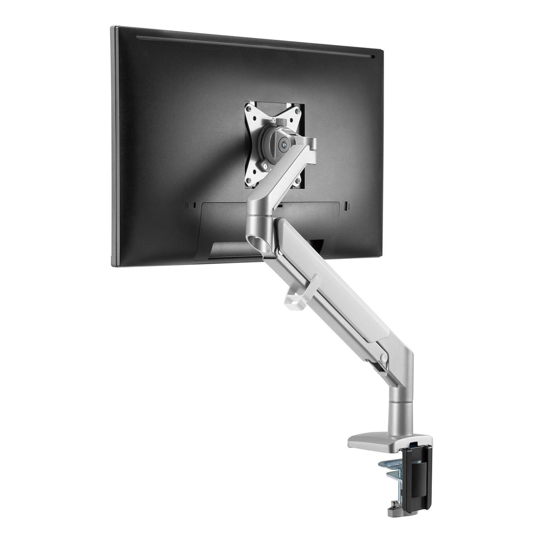 Suporte para monitor com mola a gás Suporte de mesa Braço do monitor Giratório Inclinação Gira 13"-32" até 9kg VESA 75x75 100x100 (Cinza)