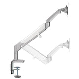 Soporte de monitor con muelle de gas Soporte de mesa Brazo de monitor Giratorio Inclinable Gira 13"-32" hasta 9kg VESA 75x75 100x100 (Gris)