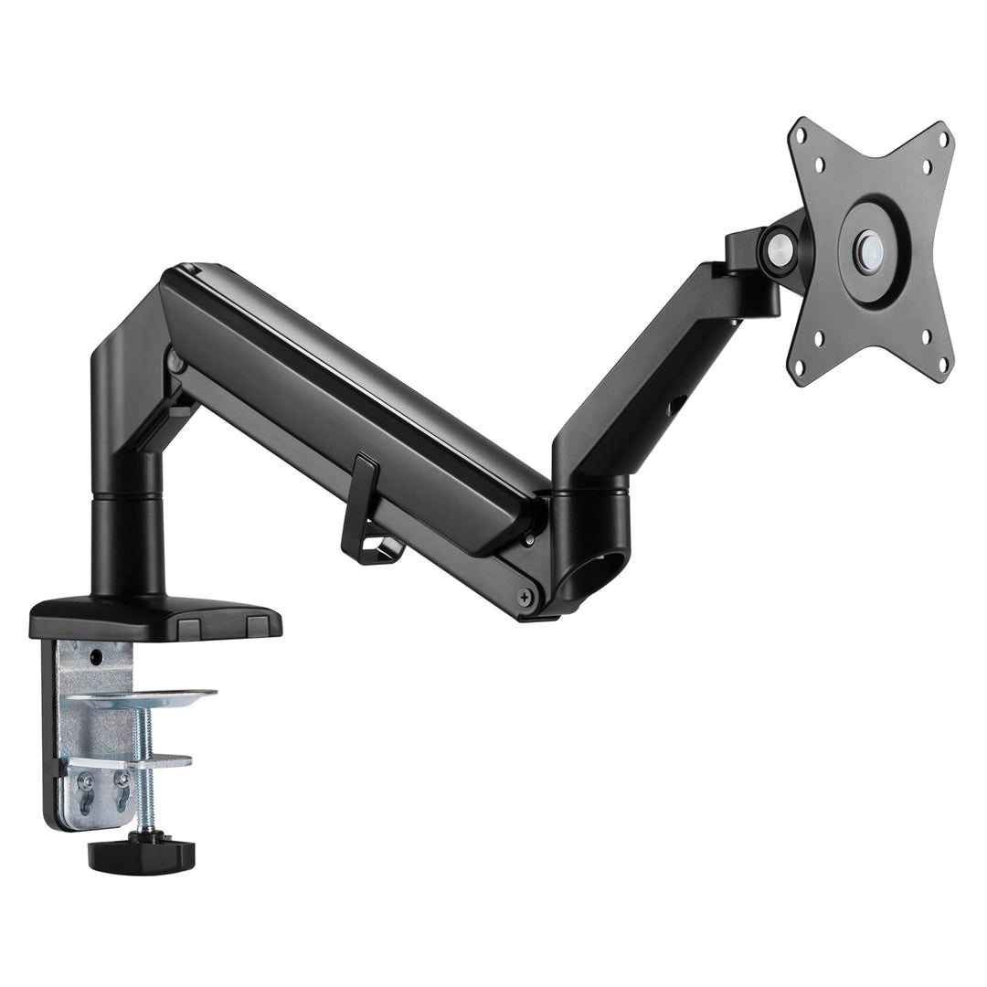 Suporte para monitor com mola a gás Suporte para mesa Braço para monitor Giratório Inclinação Rotativo 13"-32" até 9kg VESA 75x75 100x100 (Preto)