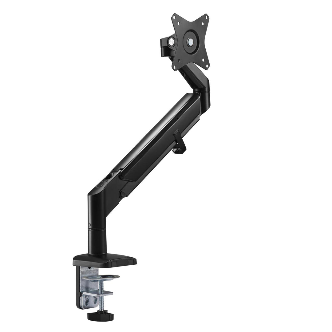 Suporte para monitor com mola a gás Suporte para mesa Braço para monitor Giratório Inclinação Rotativo 13"-32" até 9kg VESA 75x75 100x100 (Preto)