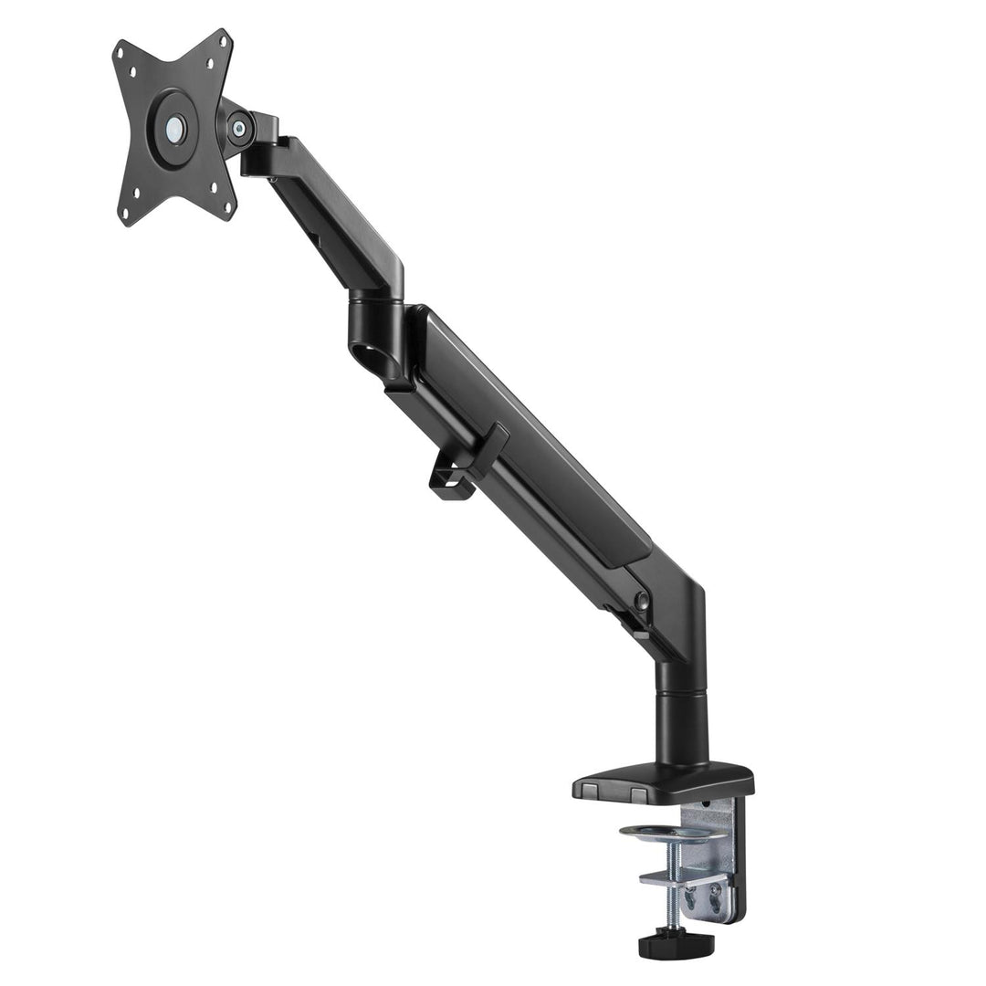 Suporte para monitor com mola a gás Suporte para mesa Braço para monitor Giratório Inclinação Rotativo 13"-32" até 9kg VESA 75x75 100x100 (Preto)