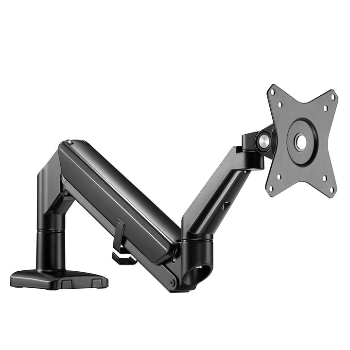 Suporte para monitor com mola a gás Suporte para mesa Braço para monitor Giratório Inclinação Rotativo 13"-32" até 9kg VESA 75x75 100x100 (Preto)