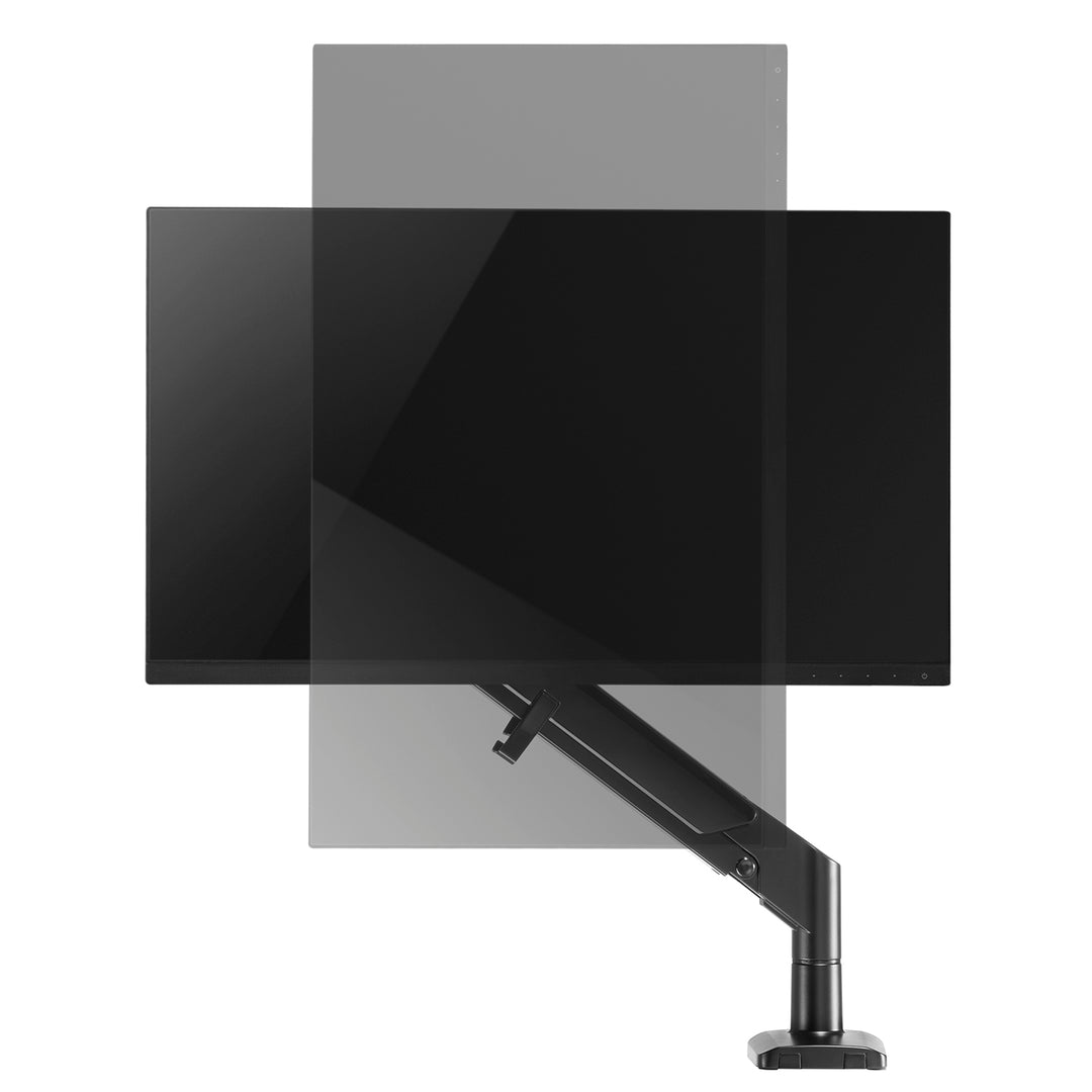 Suporte para monitor com mola a gás Suporte para mesa Braço para monitor Giratório Inclinação Rotativo 13"-32" até 9kg VESA 75x75 100x100 (Preto)