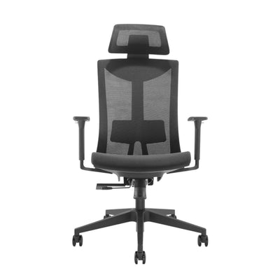 Silla de oficina ergonómica con ruedas y soporte lumbar, silla giratoria, regulable en altura, función de inclinación del respaldo Silla de escritorio, carga máxima 150 kg