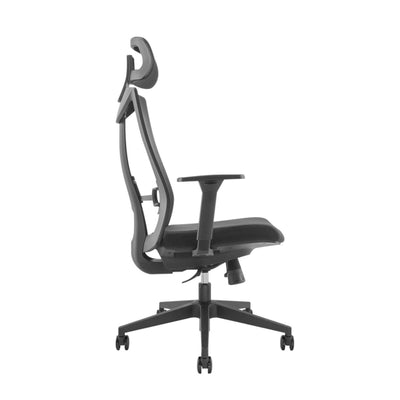 Silla de oficina ergonómica con ruedas y soporte lumbar, silla giratoria, regulable en altura, función de inclinación del respaldo Silla de escritorio, carga máxima 150 kg