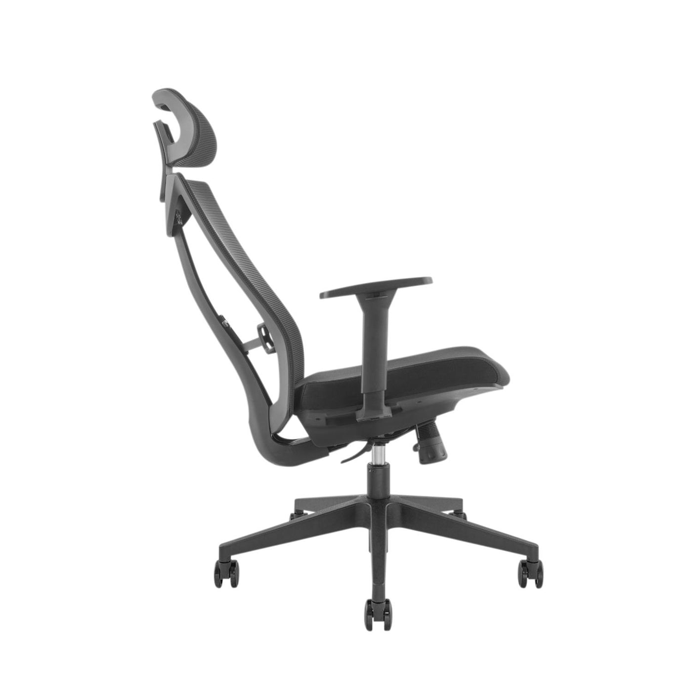 Silla de oficina ergonómica con ruedas y soporte lumbar, silla giratoria, regulable en altura, función de inclinación del respaldo Silla de escritorio, carga máxima 150 kg