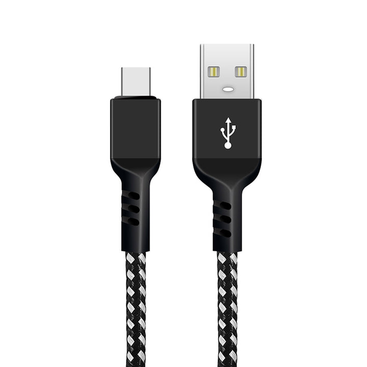 Cabo USB para USB tipo C, cabo de carregamento de 1m, cabo de dados de carregamento rápido 5V / 2,4A, cabo de carregamento rápido, cabo de conexão trançado de nylon de alta velocidade, transmissão de dados (USB tipo C)