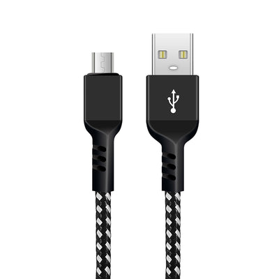 Cabo USB para MicroUSB, Cabo de carregamento 1m, Carregamento rápido, Cabo de dados 5V/2,4A, Cabo de carregamento rápido, Cabo de conexão trançado de nylon de alta velocidade, Transmissão de dados (MicroUSB)