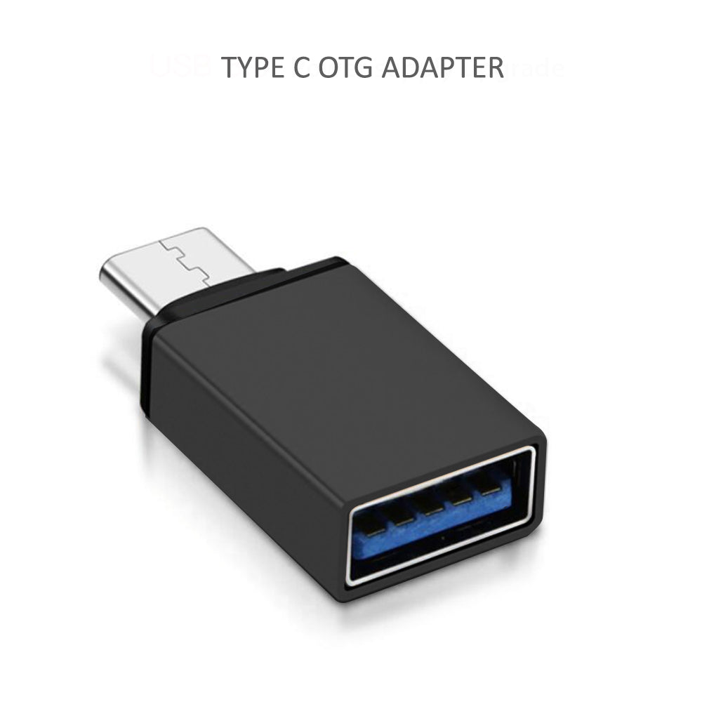 Adaptador USB A a USB tipo C con función OTG para teléfonos inteligentes y tabletas, admite sincronización, transferencia de datos, Plug & Play Negro