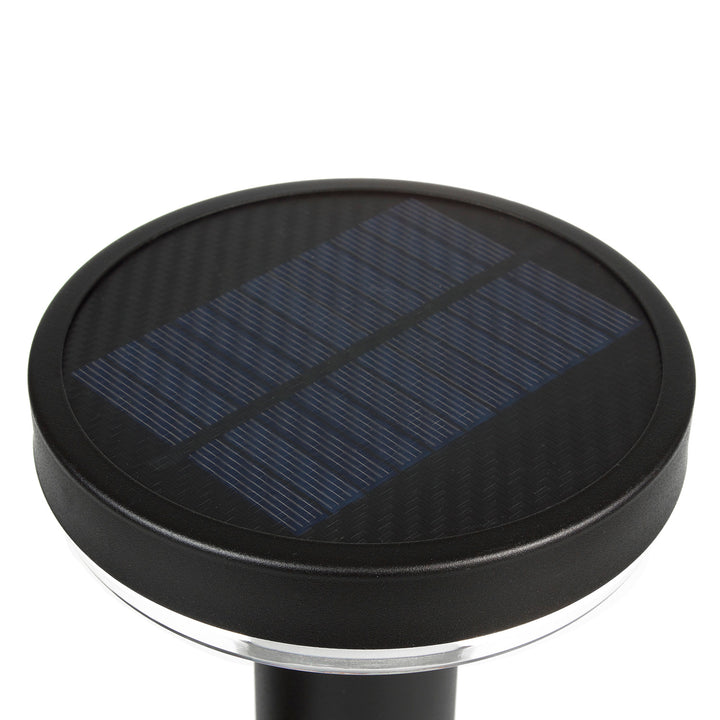 Lámpara LED solar con sensor, negro, IP44, 3 modos de luz, batería Li-ion 18650 3.7V 1200 mAh, Maclean MCE465 B