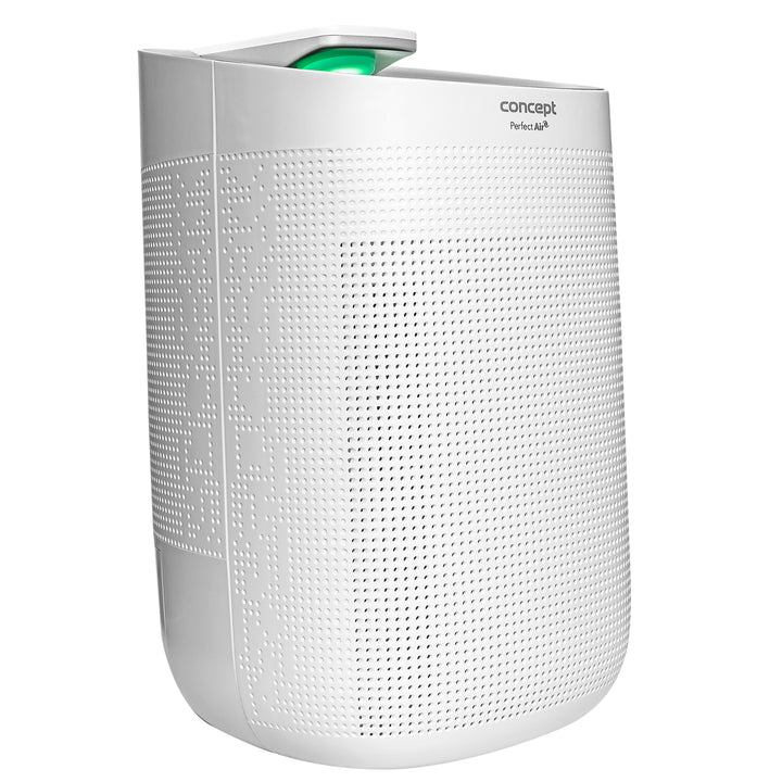 Concept Perfect Air OV1200 Desumidificador e purificador de ar 2 em 1 750 ml/dia para ambientes de até 25m2, filtração em 3 estágios, purificador de ar ambiente com filtro de carbono Hepa 13 1L (branco)