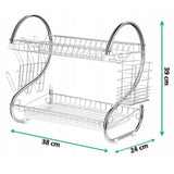 Secador de louça em formato de S Maestro MR-1025-38 38cm